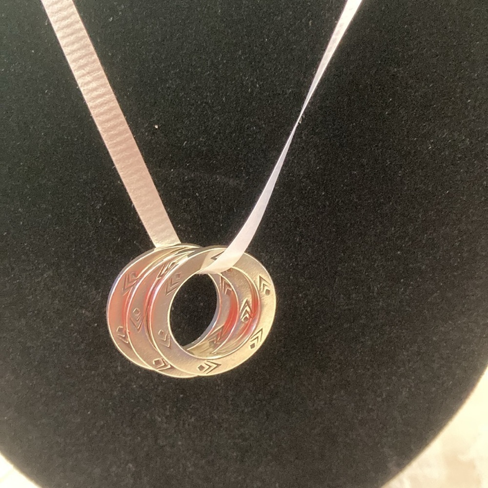 Silpada 3 circular Sterling Silver pendants Hope Believe Friendship - Picture 10 of 10